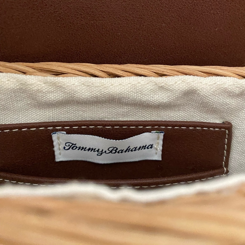 Tommy Bahama Small Rattan Bucket Crossbody Bag - Picture 9 of 12